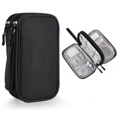 🔥Last Day Discount 49% Off🔥Travel Cable Organizer Pouch, Double Layers All-in-One Storage Bag for Cord