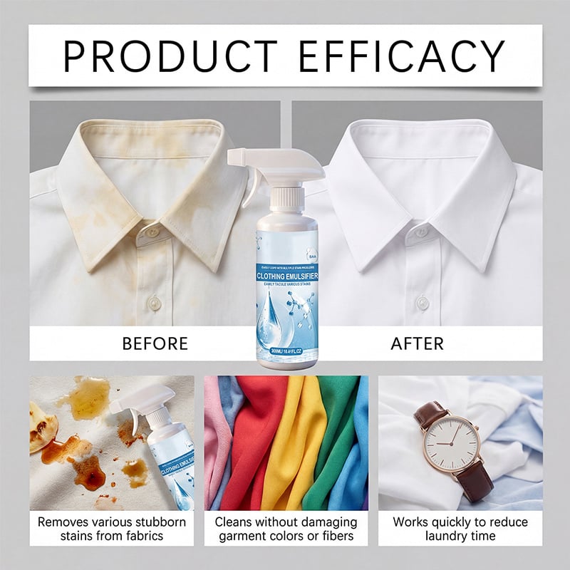 Multi-purpose Emulsifier Cleaner for Clothing & Fabric✨Non-Ionic Laundry Pre-Treatment