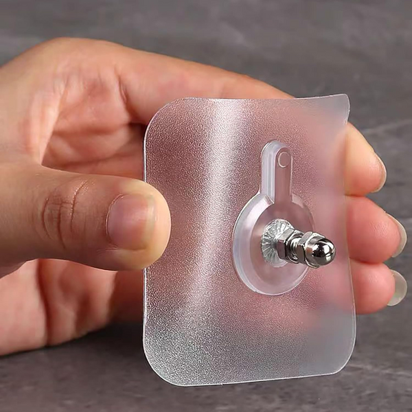 🎁Adhesive Screw Hooks - No Drill, No Damage, Holds 5kg | Wall, Tile & Glass