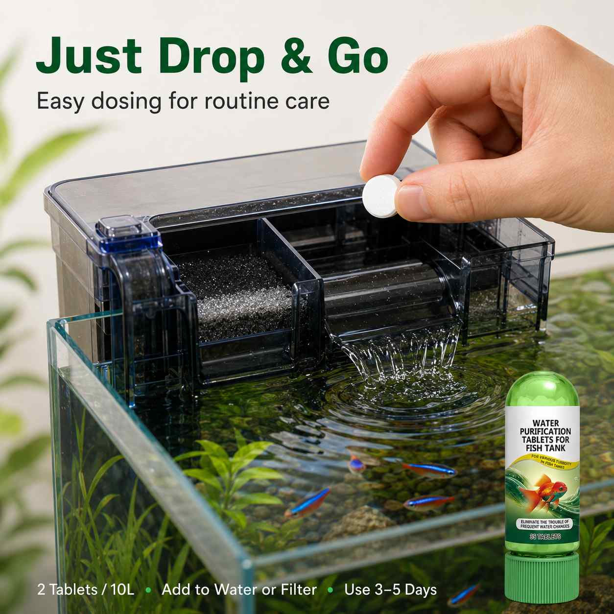 Aquarium-Specific Water Purification Tablets – Clearer Water, Easier Tank Care-AFF