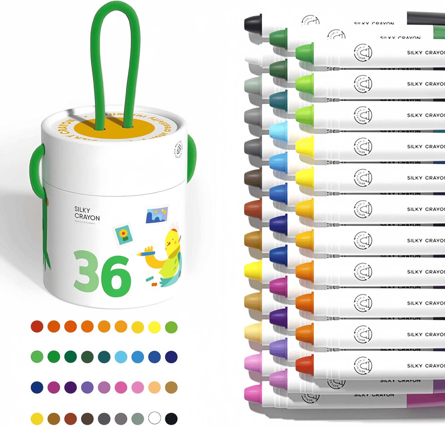 Non-Toxic Mess-Free Washable Twist Crayons for Toddlers🖍️✨