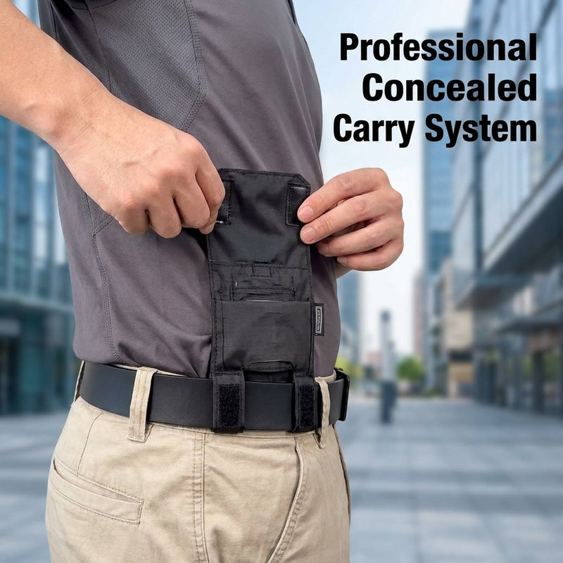 Slim Belt Wallet —“Waist Shield” Tactical Waist Pack with Quick Access Wallet 🛡️💳 detail view