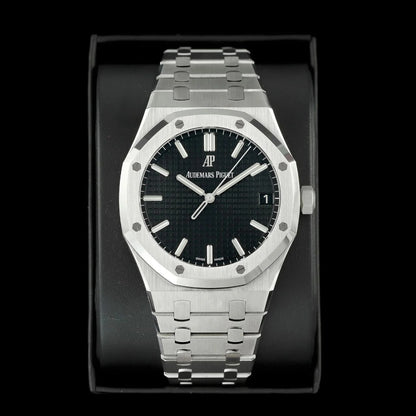 Luxury Octagonal Dial Stainless Steel Watch for Men – Black Textured Dial, Quartz Movement, Premium Designer Style Wristwatch