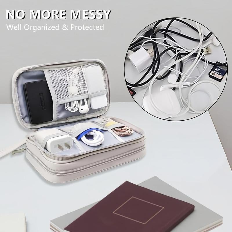🔥Last Day Discount 49% Off🔥Travel Cable Organizer Pouch, Double Layers All-in-One Storage Bag for Cord detail view